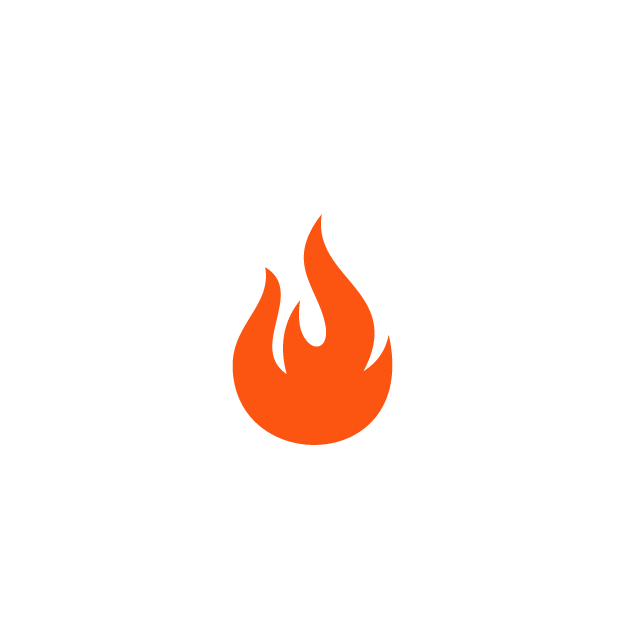 an orange flame burning inside a wood burner